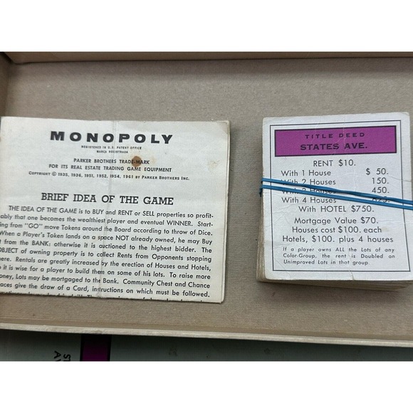 Vintage 1960’s Monoploy Parker Brothers Game *Read - Picture 5 of 11